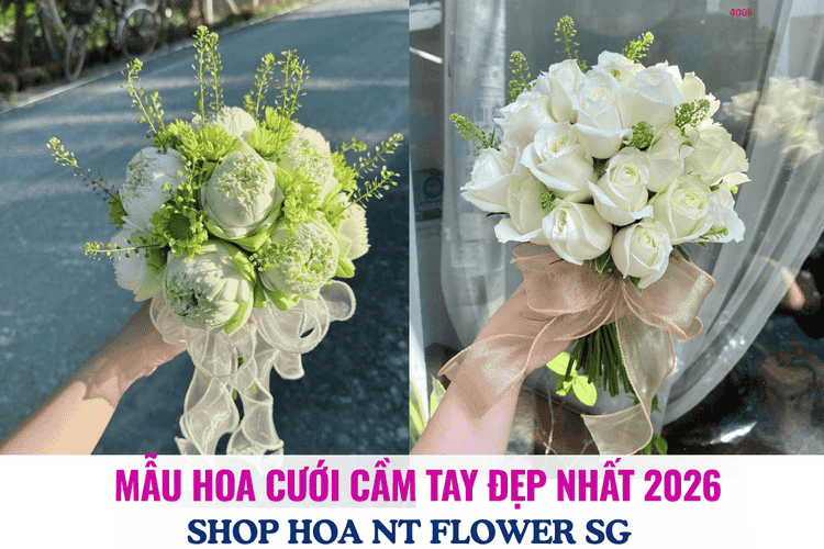 Mẫu Hoa Cưới Cầm Tay Đẹp Nhất 2026 - Hoa tươi Tân Bình